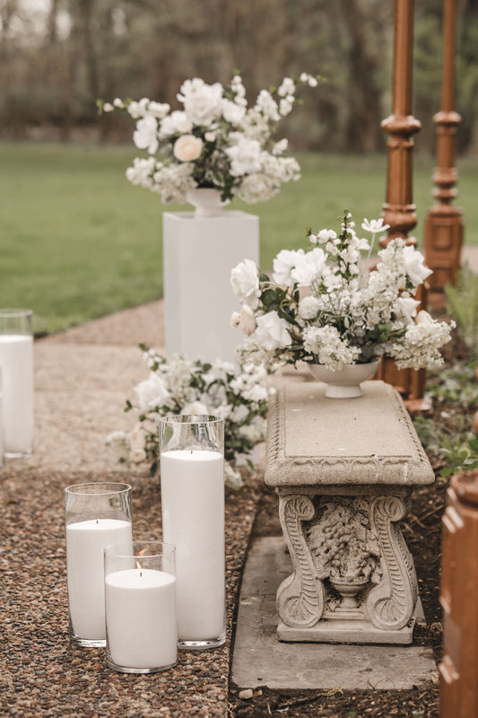 White Pedestal Set