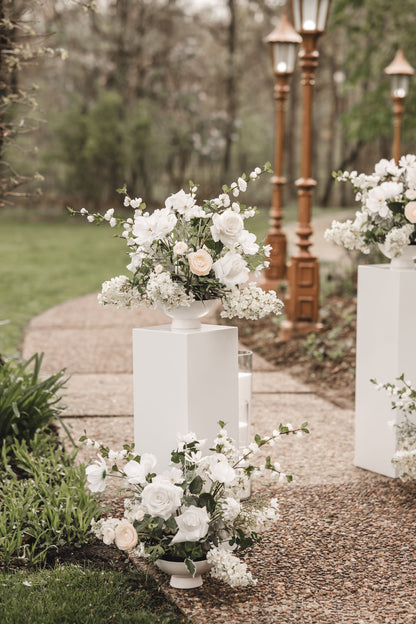White Pedestal Set